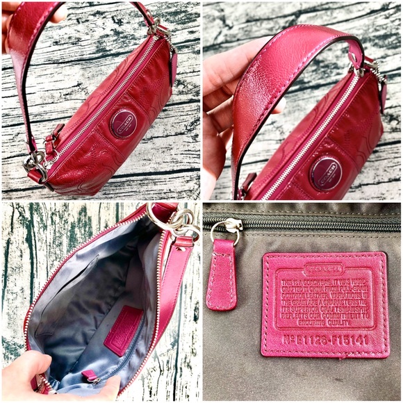 COACH⚡️Signature Red Patent Leather Demi Bag - Picture 6 of 10